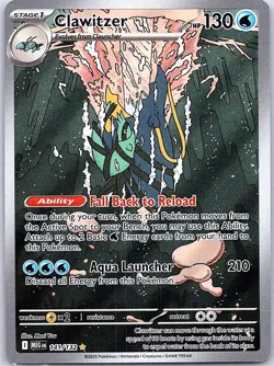 Clawitzer 141/132 ME01: Mega Evolution - Pokemon Card - NM - Image 1