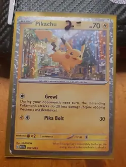 Pikachu 006/015 McDonald’s 2023 Pokemon Card Holo LP - Image 1
