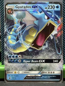 Pokemon TCG Gyarados GX SM212 Sun & Moon Black Star Promo Card LP - Image 1