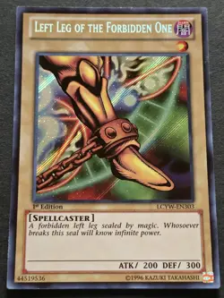 Left Leg of the Forbidden One 1st Edition LCYW-EN303 Yu-Gi-Oh! trading card. - Image 1