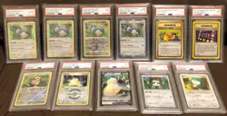 Pokemon Snorlax Lot (11 PSA Graded Cards) - Image 1