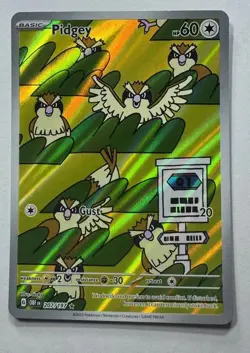 4 Card Lot Pidgey, Pidgeotto, Pidgeot Obsidian Flames Pokemon 207/208/217/225 - Image 5