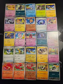 Pokemon 25 Card Bulk Lot | 5 -holo + 20 Common - Authentic TCG Collection (64) - Image 1