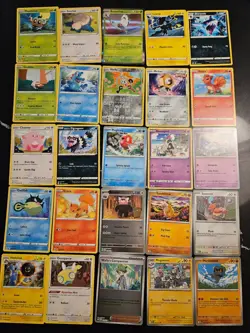 Pokemon 25 Card Bulk Lot | 5 Holo + 20 Common - Authentic TCG Collection (95) - Image 1