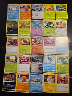 Pokemon 25 Card Bulk Lot | 5 Holo + 20 Common - Authentic TCG Collection (67) - Image 1