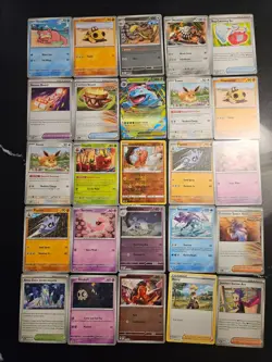 Pokemon 25 Card Bulk Lot | 5 Holo + 20 Common - Authentic TCG Collection (100) - Image 1