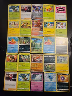 Pokemon 25 Card Bulk Lot | 5 Holo + 20 Common - Authentic TCG Collection (70) - Image 1