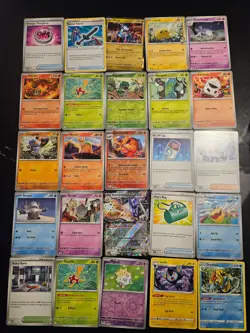 Pokemon 25 Card Bulk Lot | 5 Holo + 20 Common - Authentic TCG Collection (69) - Image 1