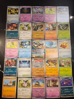 Pokemon 25 Card Bulk Lot | 5 Holo + 20 Common - Authentic TCG Collection (139) - Image 1
