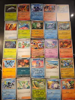 Pokemon 25 Card Bulk Lot | 5 Holo + 20 Common - Authentic TCG Collection (143) - Image 1
