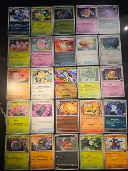 Pokemon 25 Card Bulk Lot | 5 Holo + 20 Common - Authentic TCG Collection (1121) - Image 1