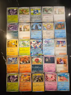 Pokemon 25 Card Bulk Lot | 5 Holo + 20 Common - Authentic TCG Collection (118) - Image 1