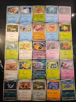 Pokemon 25 Card Bulk Lot | 5 Holo + 20 Common - Authentic TCG Collection (135) - Image 1