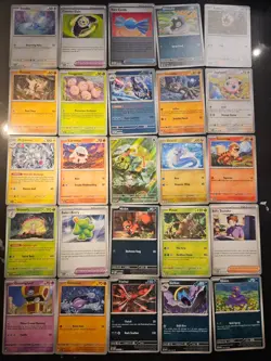 Pokemon 25 Card Bulk Lot | 5 Holo + 20 Common - Authentic TCG Collection (115) - Image 1