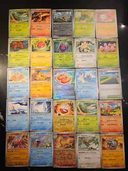 Pokemon 25 Card Bulk Lot | 5 Holo + 20 Common - Authentic TCG Collection (134) - Image 1