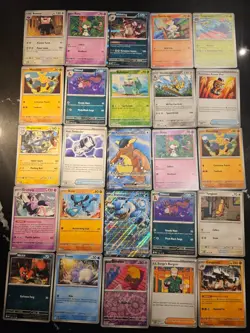 Pokemon 25 Card Bulk Lot | 5 Holo + 20 Common - Authentic TCG Collection (137) - Image 1