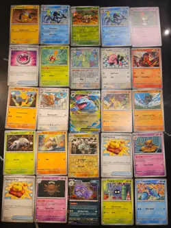 Pokemon 25 Card Bulk Lot | 5 Holo + 20 Common - Authentic TCG Collection (141) - Image 1