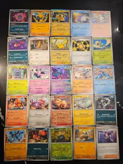Pokemon 25 Card Bulk Lot | 5 Holo + 20 Common - Authentic TCG Collection (129) - Image 1