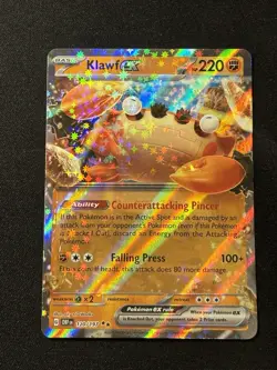 Klawf ex 120/197 Obsidian Flames Double Rare Holo Pokemon TCG Card NM/MINT - Image 1