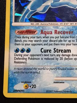 Suicune 19/132 Secret Wonders Pokemon Card Cracked Ice Holo Foil Rare Near Mint - Image 5