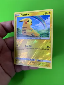 Pikachu 28/73 Shining Legends Reverse Holo Pokemon Card LP+ - Image 3