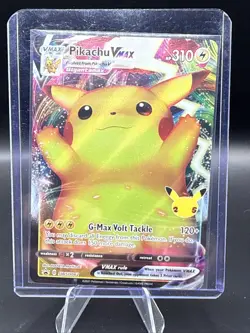 Pikachu VMAX SWSH062 Pokemon Card Tcg Celebrations Black Star Promo Full Art - Image 1