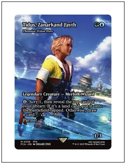 1x Tidus, Zanarkand Fayth - Thrasios, Triton Hero Showcase Final Fantasy, MTG NM - Image 1