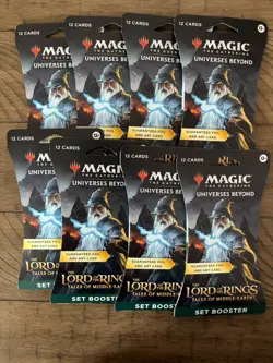 MTG The Lord of the Rings: Tales of Middle-Earth Sleeved Set Booster- 8 Pack Lot - Image 1