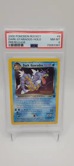 Pokemon PSA 8 - MINT, MT - Holo Dark Gyarados - Prerelease Promo 8/82 #8 - Image 2