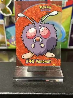 Mint Venonat Topps Chrome Pokemon TV Animation Edition Clear Chase Cards #PC6 - Image 1