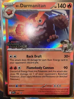 N's Darmanitan (JTG Prerelease)Pokemon Scarlet & Violet Black Star Promo #181 NM - Image 3