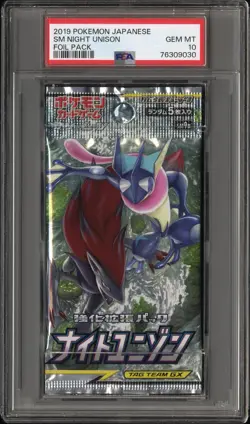 2019 Pokemon Japanese Night Unison Foil / Booster Pack PSA 10 - Image 1