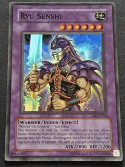 "Ryu Senshi" Super Rare LOD-019 Yu-Gi-Oh! trading card Legacy of Darkness set. - Image 1