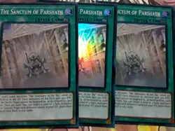 Yugioh The Sanctum of Parshath X3 Super SR05-EN025 1st Lightly Played Playset - Image 1
