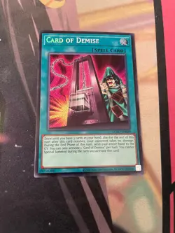 YUGIOH - CARD OF DEMISE - SECRET RARE - LCKC - UNLIMITED - NM - Image 1