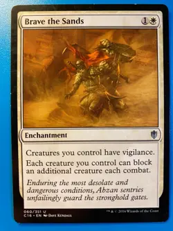 MTG 1x Brave the Sands # 60 Commander 2016 Modern Magic the Gathering Card x1 LP - Image 1