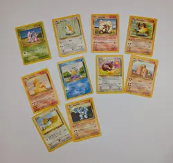 15 Vintage Pokemon Cards Lot: Base Set Jungle WOTC LP-HP+ English - Image 2