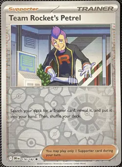 Team Rocket's Petrel 176/182 Sv10: Destined Rivals Reverse Holo - Pokemon Card - Image 1