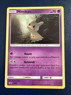 Pokemon Card Mimikyu 081/189 Rare Promo Cosmos Holo. - Image 1
