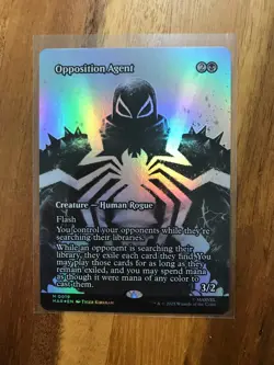Magic MTG Spider-Man Opposition Agent 0019 Borderless Marvel Eternal Mythic Foil - Image 1