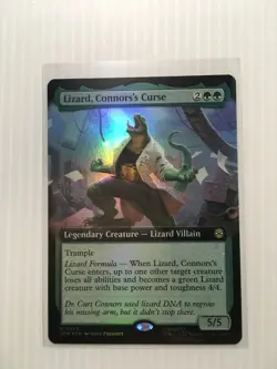 MTG Lizard, Connors's Curse Extended Art Foil - Marvel's Spider-Man - NM-Mint - Image 1