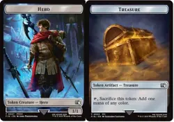 MTG Hero (0007) // Treasure Double-Sided Token - Foil NM-Mint Final Fantasy - Image 1