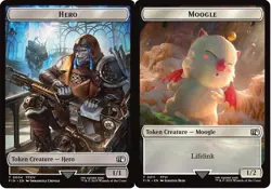 MTG Hero (0004) // Moogle (0011) Double-Sided Token - Foil NM-Mint Final Fantasy - Image 1