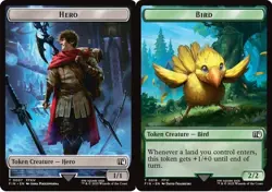 MTG Hero (0007) // Bird (0016) Double-Sided Token - Foil NM-Mint Final Fantasy - Image 1