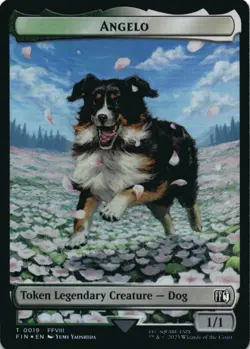 MTG Angelo // Darkstar Double-Sided Token Foil NM FINAL FANTASY Magic 19 // 20 - Image 1