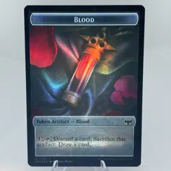 Dragon Illusion + Blood - Double Sided Token - Foil - Innistrad: Crimson Vow - Image 2