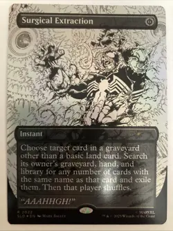 Surgical Extraction #2022 FOIL MTG Secret Lair Spider-Man Venom (B&W Inks) - Image 1