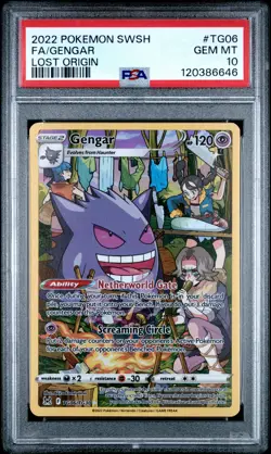 2022 POKEMON SWORD & SHIELD LOST ORIGIN #TG06 FULL ART/GENGAR PSA 10 - Image 1