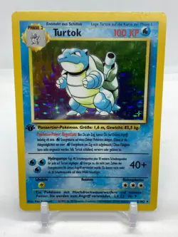 1x Pokemon Blastoise German 1st Edition Base Set Holo 1999 LP 2/102 Turtok - Image 1