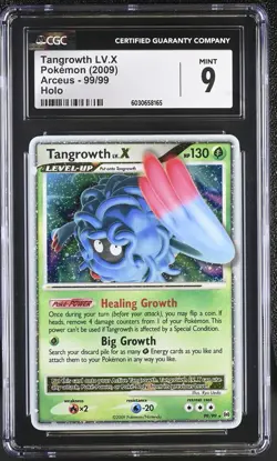 Tangrowth LV.X Holo 99/99 Pokemon Platinum Arceus CGC 9 MINT - Image 3